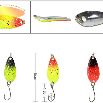 12 pcs Fishing Lure Set Metal Baits with Tackle Box