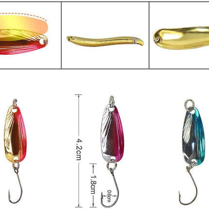 12 pcs Fishing Lure Set Metal Baits with Tackle Box