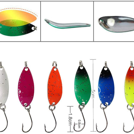 12 pcs Fishing Lure Set Metal Baits with Tackle Box