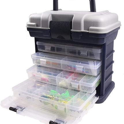 Caja de aparejos de pesca de 4 capas