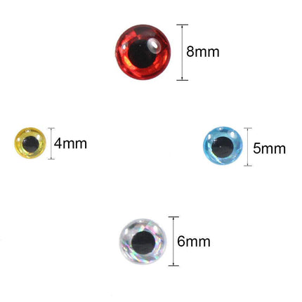 the size of 3D eyes