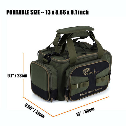 size of tackle bag