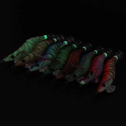 8 Stück leuchtende Tintenfisch-Jigs