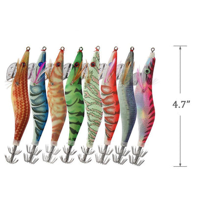 8 Stück leuchtende Tintenfisch-Jigs