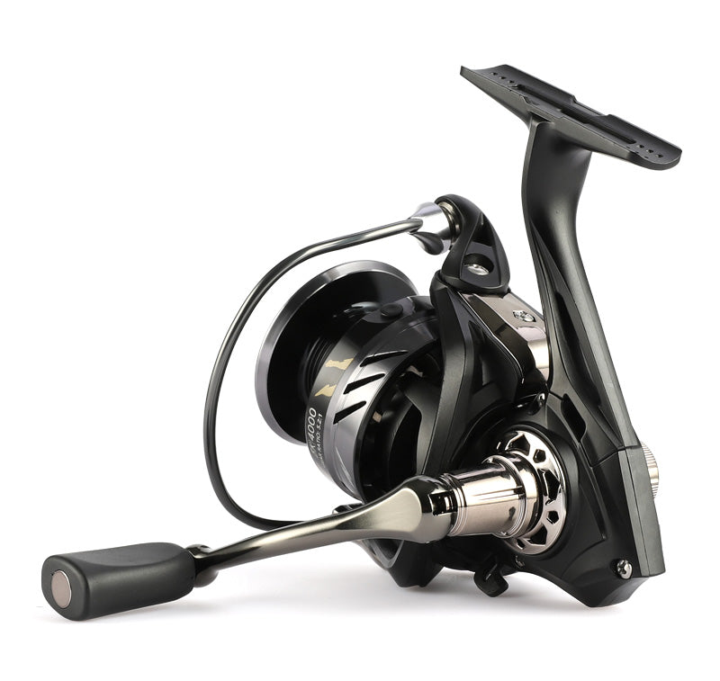 Spincasting Fishing Reels, Full Metal Spinning Wheel with Double Rocker,  5.2:1 Speed Ratio Spinning Fishing Reel, 7+1BB Long Range Spinning Reel for
