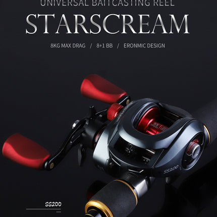 SS200 7,3:1 Hochgeschwindigkeits-Baitcasting-Rolle 8+1BB
