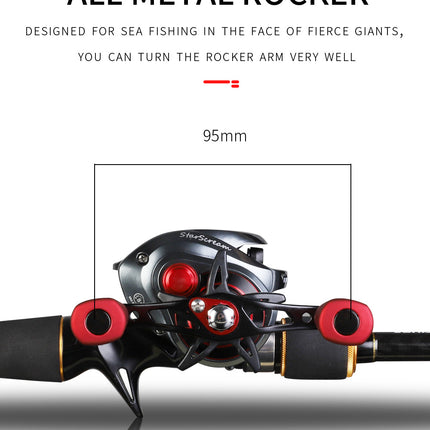 SS200 7,3:1 Hochgeschwindigkeits-Baitcasting-Rolle 8+1BB
