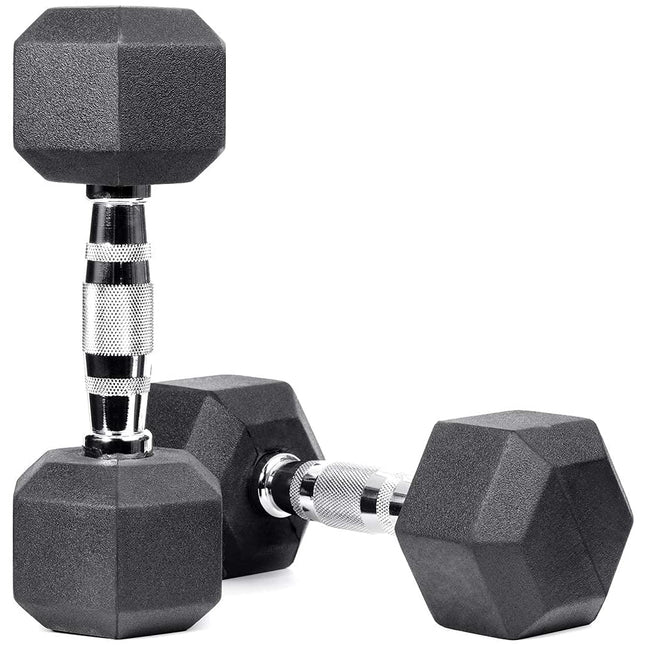 Meteor Rubber Hex Dumbbell