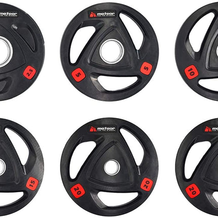 Meteor Tri-Grip Rubber Olympic Weight Plate
