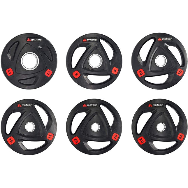 Meteor Tri-Grip Rubber Olympic Weight Plate