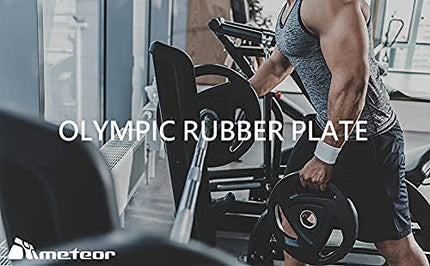 Meteor Tri-Grip Rubber Olympic Weight Plate