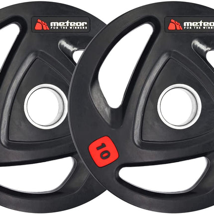 Meteor Tri-Grip Rubber Olympic Weight Plate