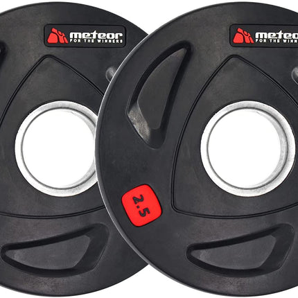Meteor Tri-Grip Rubber Olympic Weight Plate