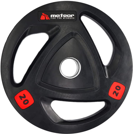 Meteor Tri-Grip Rubber Olympic Weight Plate