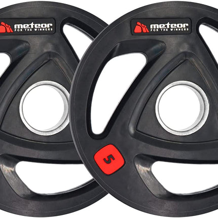 Meteor Tri-Grip Rubber Olympic Weight Plate