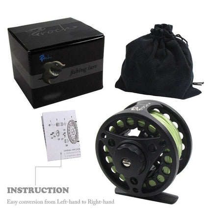 fly fishing reel black