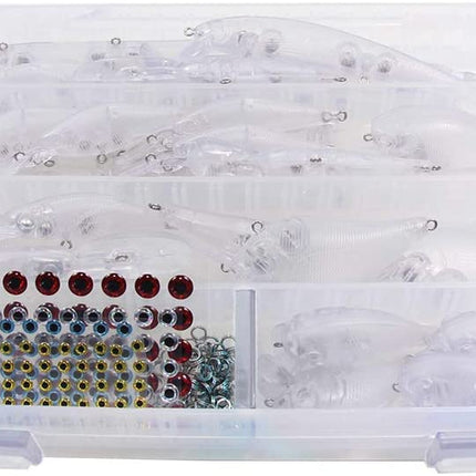 30 señuelos de pesca sin pintar Crankbaits en blanco con caja de aparejos