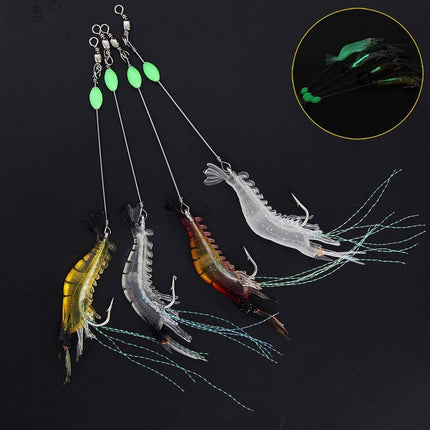 16 pcs Fishing Shrimp Soft Plastic Lure