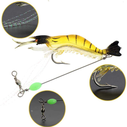 16 pcs Fishing Shrimp Soft Plastic Lure