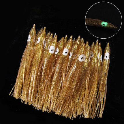 60pcs Eye Luminous Skirts Trolling Soft Lures - CROCH AU