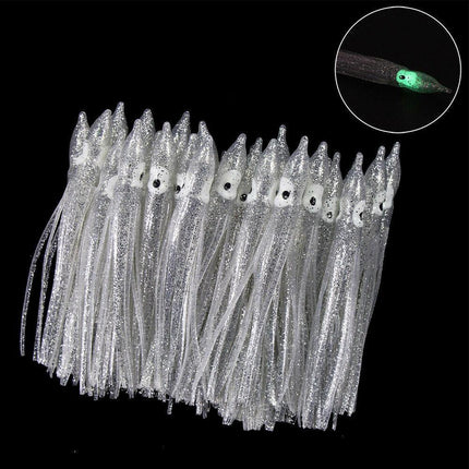 60pcs Eye Luminous Skirts Trolling Soft Lures - CROCH AU
