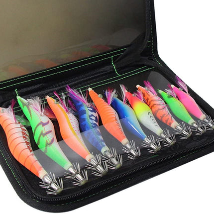 10 pcs Luminous Squid Jig Shrimp Lures