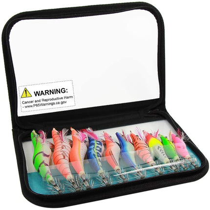 10 pcs Luminous Squid Jig Shrimp Lures