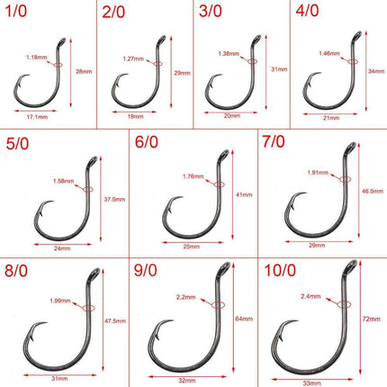 the size of the hooks