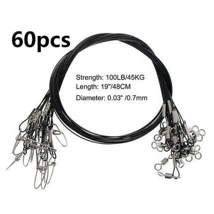 the size of wire leader